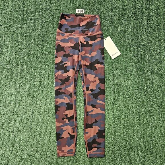 Lululemon Wunder Train HR Tight 25" - HCSN RED CAMO - SIZE 4 - Picture 1 of 7